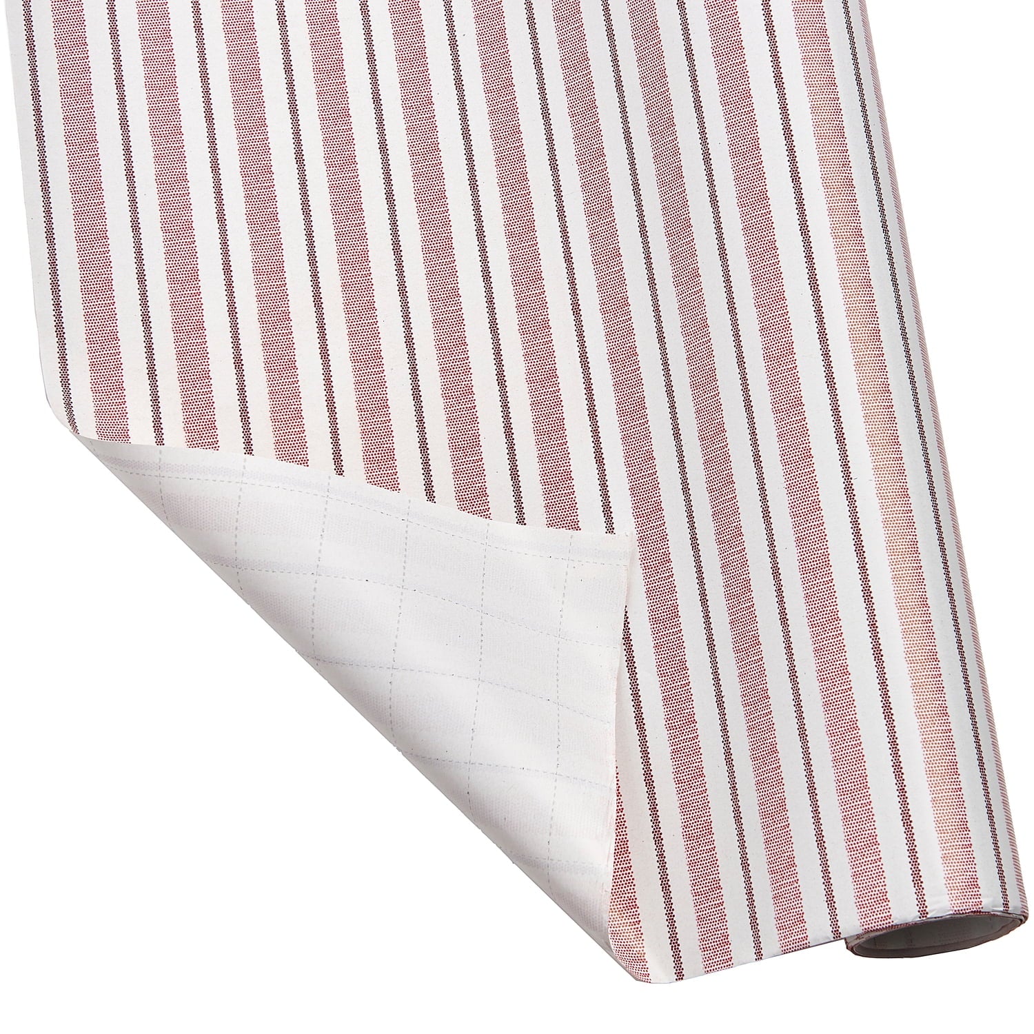 Red and White Stripes Kraft Christmas Wrapping Paper, 60 Sq Ft, by