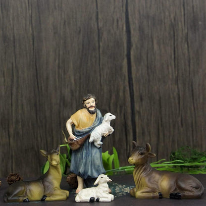 Nativity Set of 11 Figurines, Nativity Scene Resin Figurines, Nativity Sets for Christmas Indoor(4Inch)