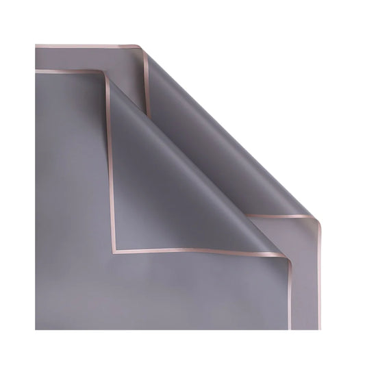 20 Sheets Pure Color Gold Edge Flower Wrapping Paper Waterproof Translucent Bouquet Packaging Paper Florist Bouquet Supplies for Wedding DIY Crafts Gift,Frosted Flower Wrapping Paper 22.8X22.8"