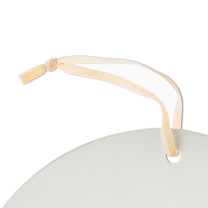 Stoneware Merry Christmas Hanging Decoration, White, 10", by