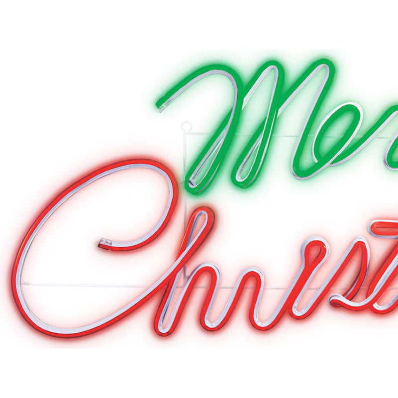 16-In Staybright LED Neon Flex Merry Christmas Sign Decoration