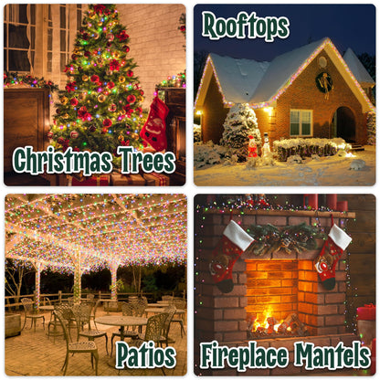 50 Incandescent Multicolor Tree Lights with Green Wire