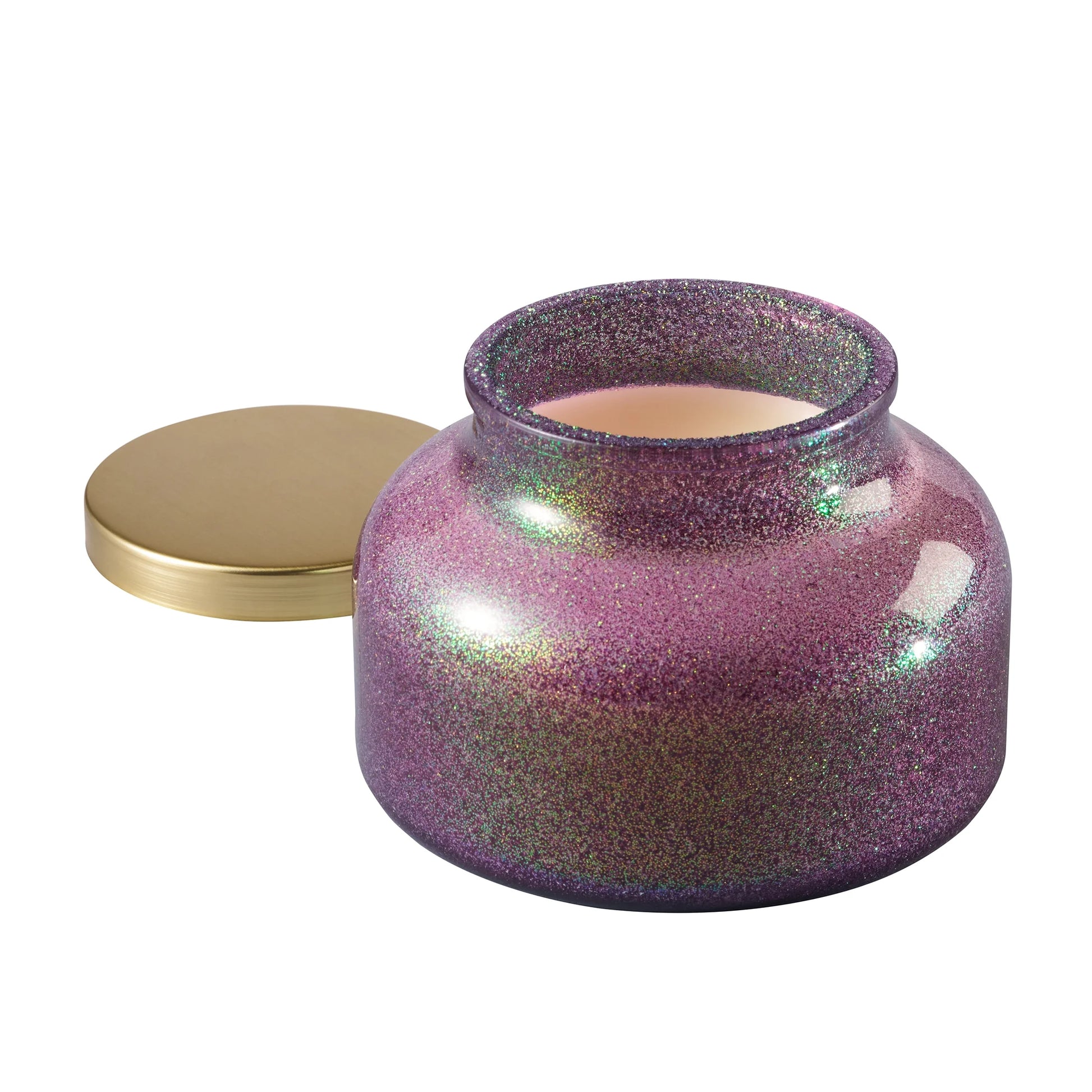 1-Wick Holiday Scented Glitter Jar Candle, Spiced Apple Tobacco, 12Oz.