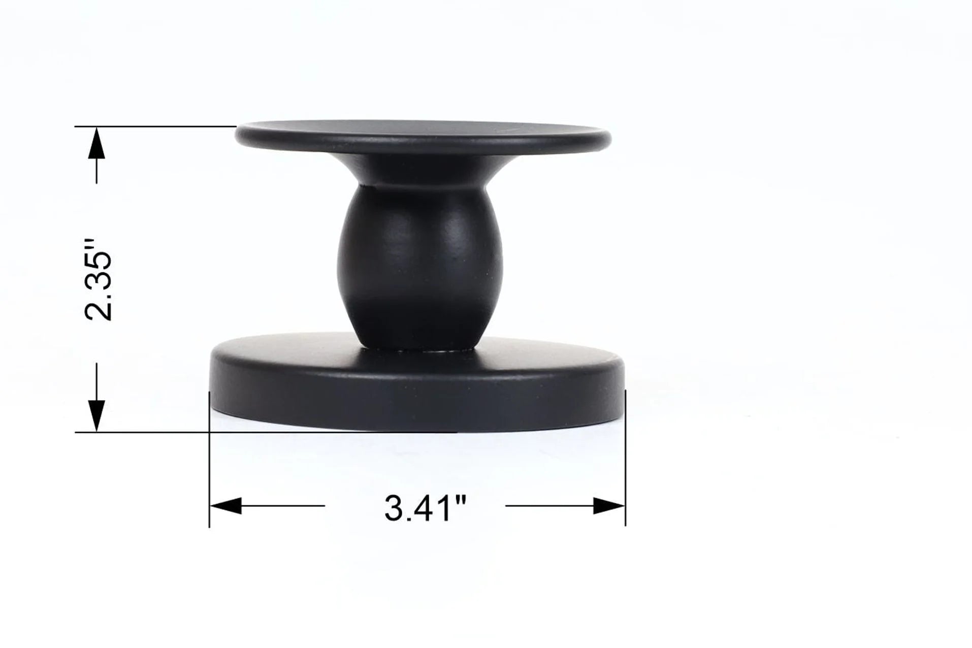 2.25" Flippable Candle Holder, Black