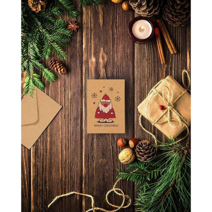 36 Pack Kraft Cute Christmas Greeting Cards with Envelopes, 4X6 Bulk Holiday Cards for Xmas Winter Holiday Season, 6 Red White Festive Designs