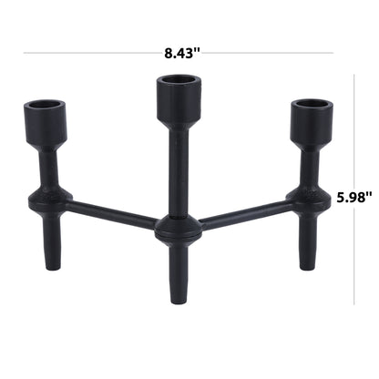 Better Homes & Garden 6" Black Cast Iron Pillar Taper Candle Holder Candelabra