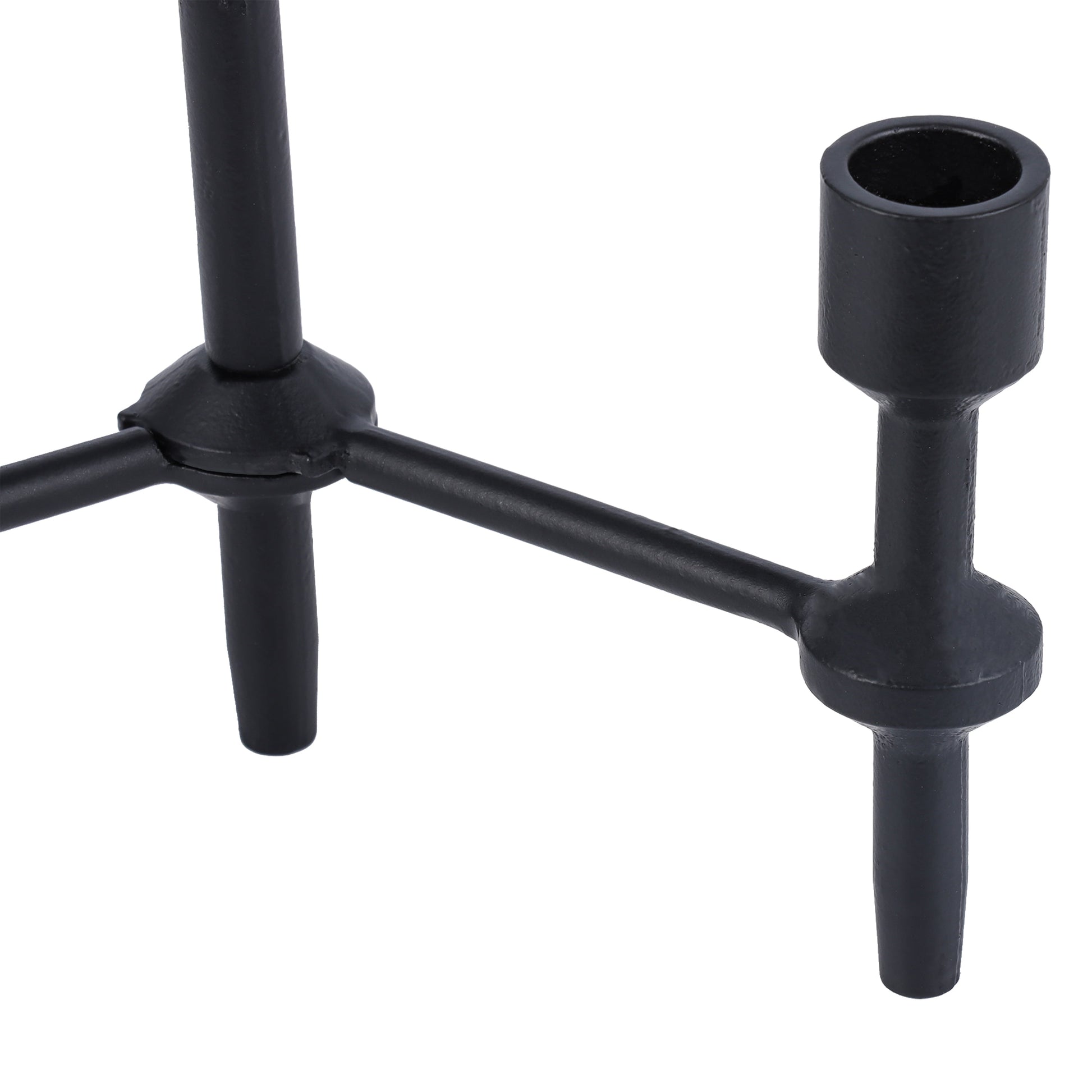 Better Homes & Garden 6" Black Cast Iron Pillar Taper Candle Holder Candelabra