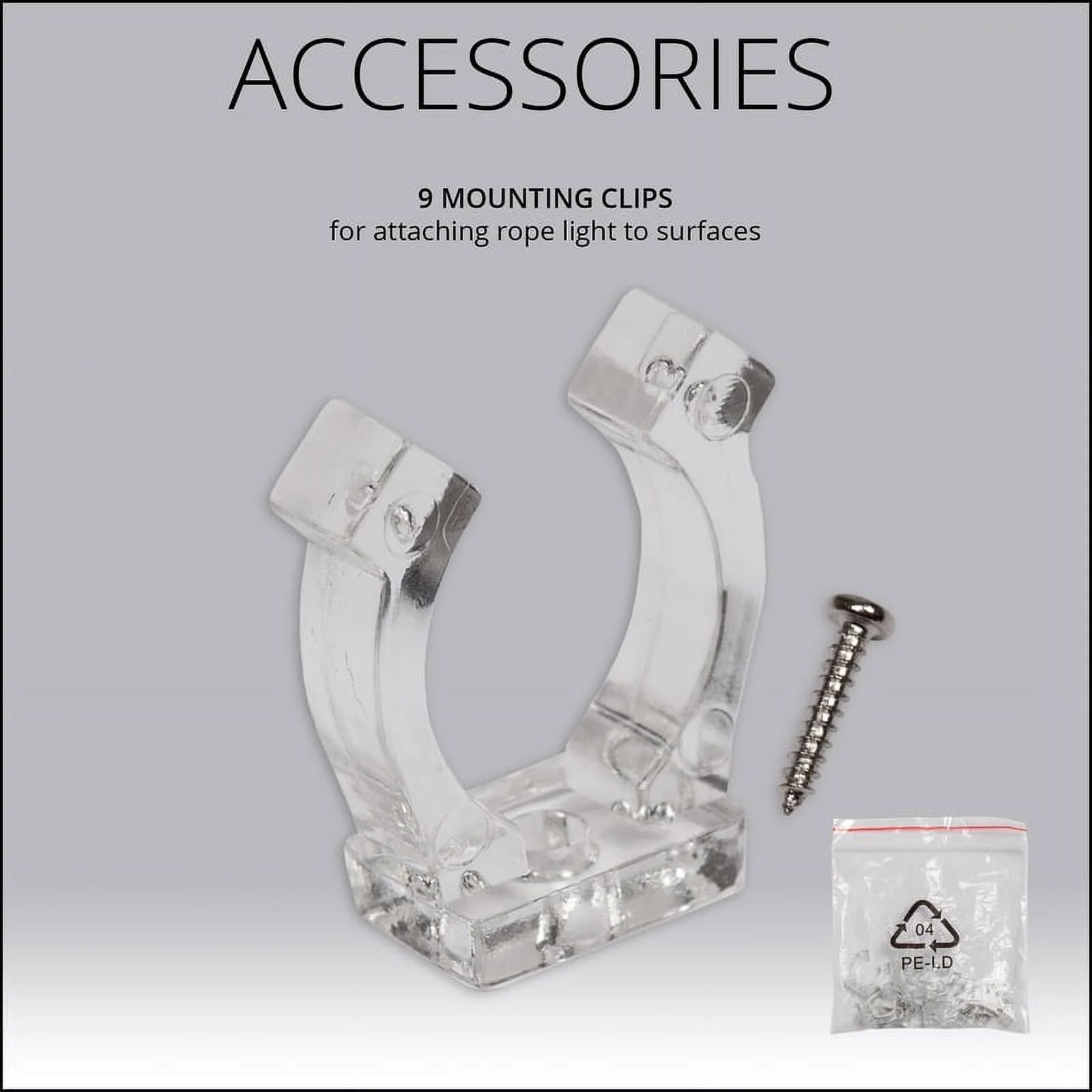 18 Ft. Clear Rope Light Kit, 216 Incandescent Lights, Ready-To-Install, Mounting Clips Included