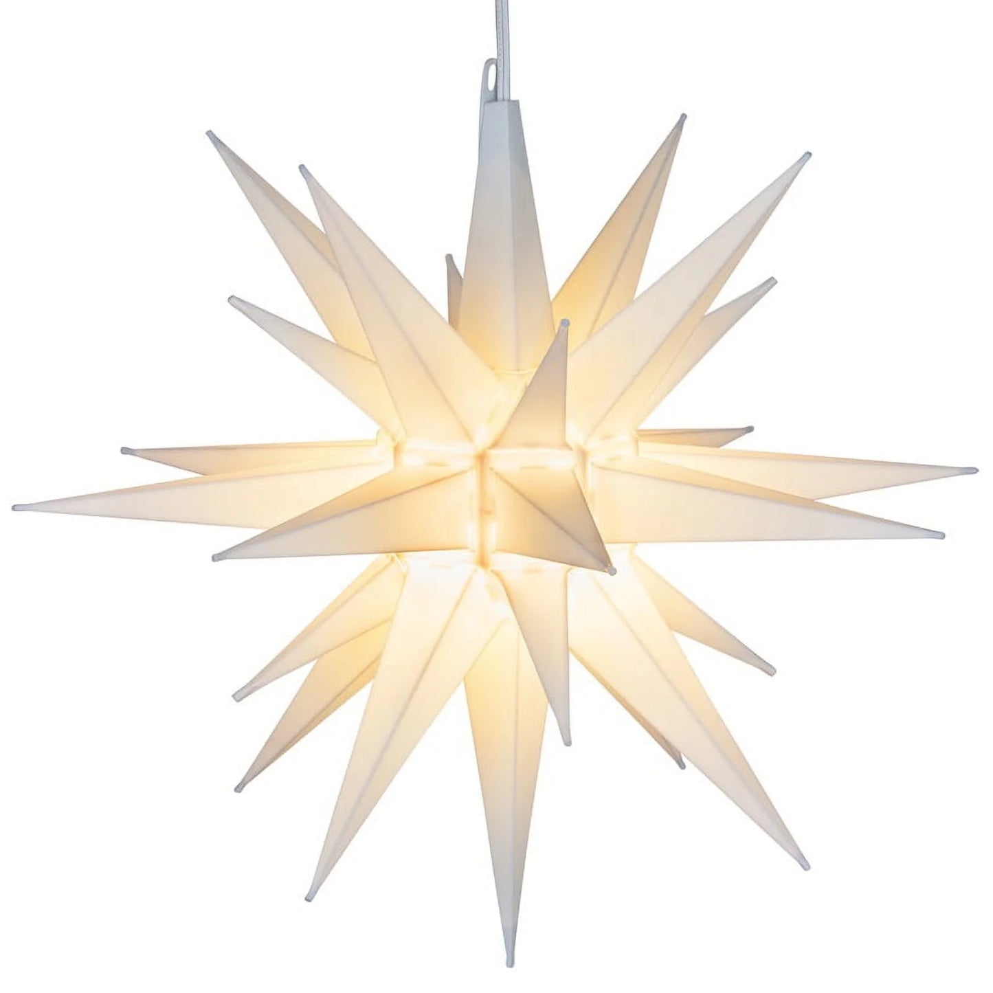 14” White Moravian Star Christmas Star Light, White Christmas Star Outdoor Christmas Decoration