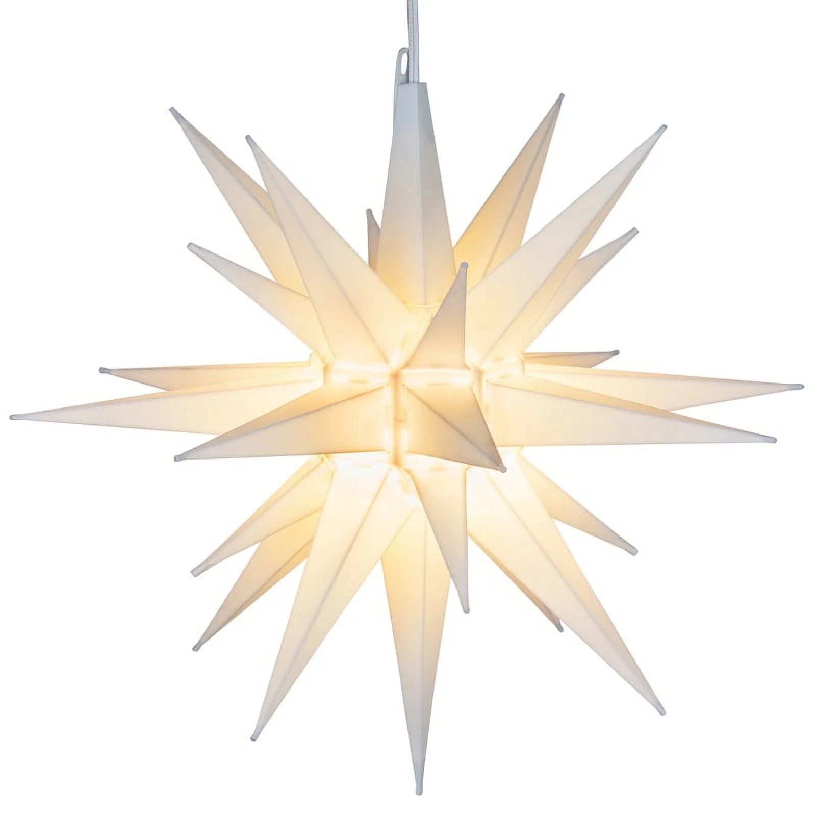 14” White Moravian Star Christmas Star Light, White Christmas Star Outdoor Christmas Decoration