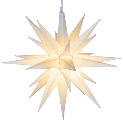 14” White Moravian Star Christmas Star Light, White Christmas Star Outdoor Christmas Decoration
