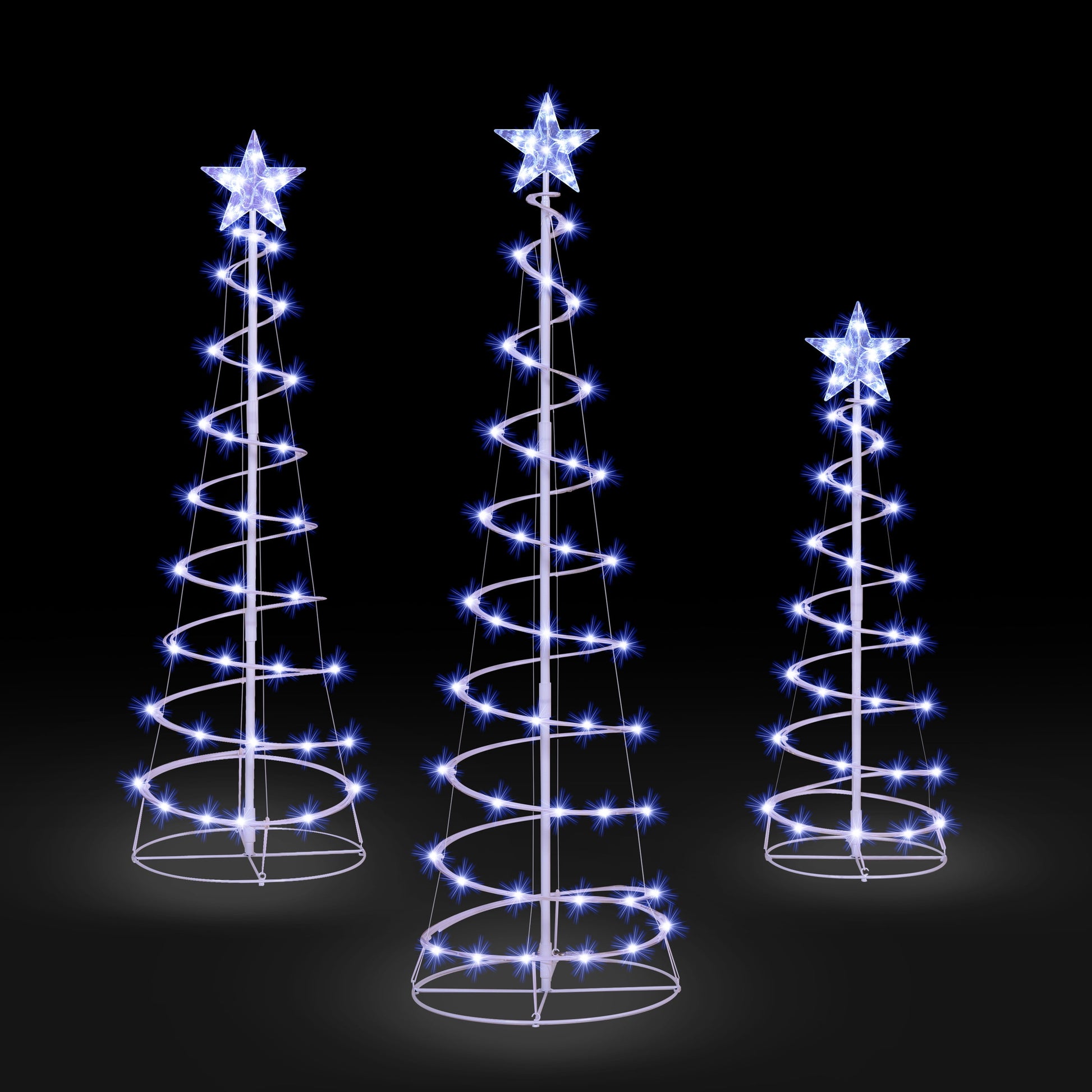 3 Pack Spiral Tree Christmas Decoration Outdoor,218 LED Christmas Tree Light Decorations,Christmas Yard Light with Stakes Decorations Outdoor Holiday Decor