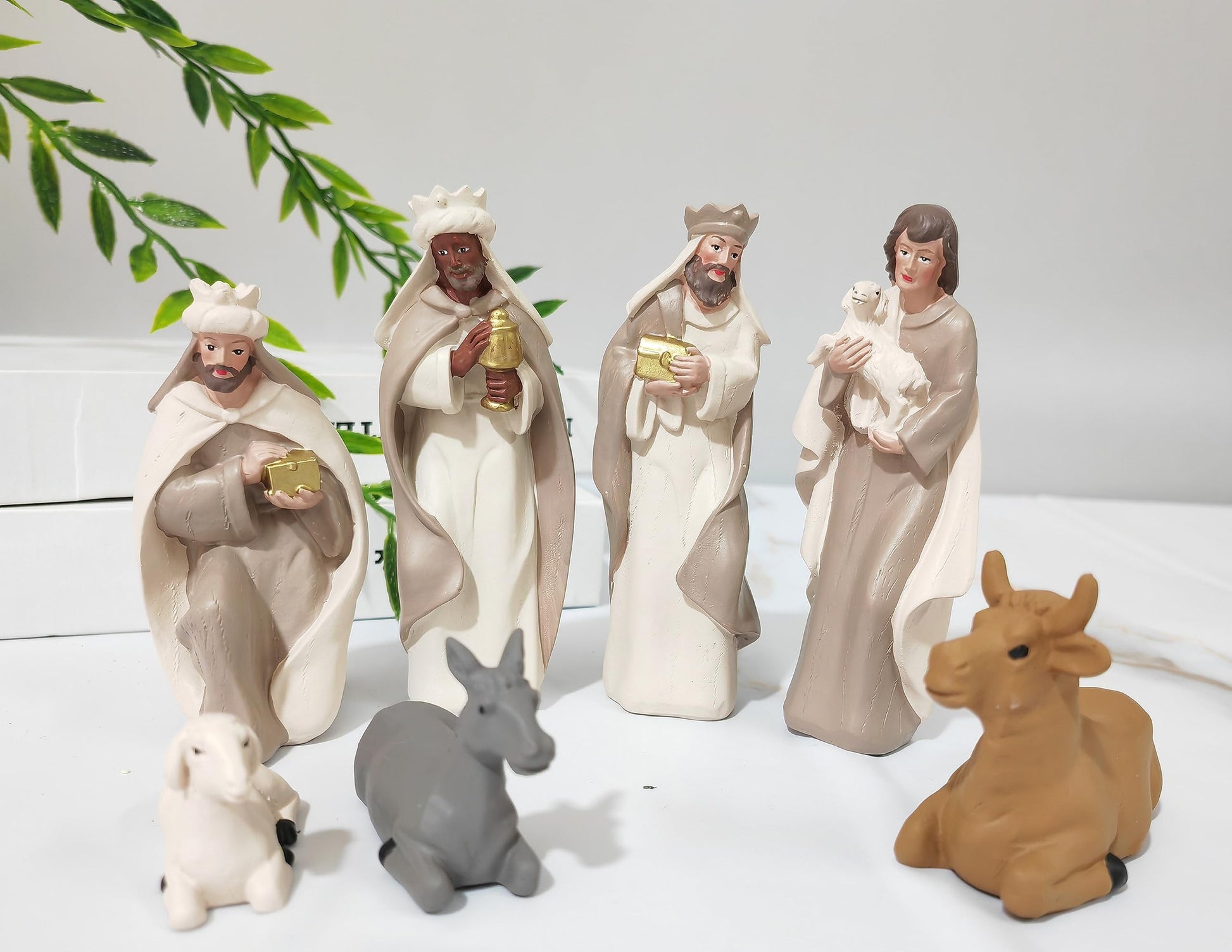 Nativity Sets for Christmas, 10 Pcs Nativity Scene Statues, Suitable for Religious Decor and Interior Home Decor