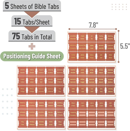 - Bible Tabs, 75 Tabs, Metallic Gold Lettering Bible Tabs for Women and Men