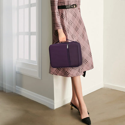 Bible Cover, Carrying Book Case Church Bag Bible Protective with Handle and Zippered Pocket, Perfect Gift for Men Women Father, Purple